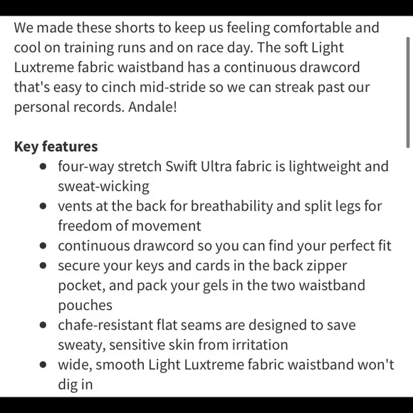 Lululemon Run: Speed Short - Picture 2 of 7